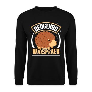 Hérisson Whisperer Dictons Pet Cute - Sweat-shirt Unisexe - noir - Devant - Alina (178cm) & Michal (187cm)