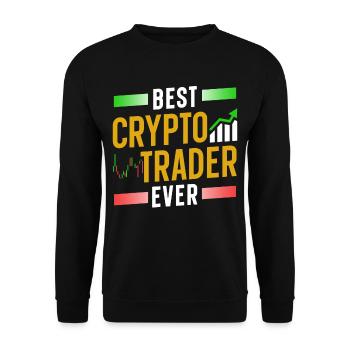 Bester Krypto Trader Aller Zeiten Crypto Traden - Unisex Pullover - Schwarz - Vorne - Alina (178cm) & Michal (187cm)