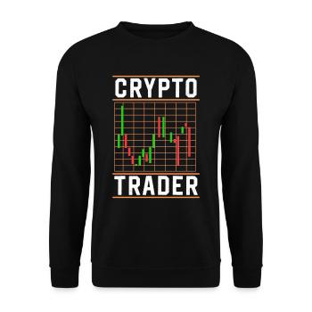 Krypto Händler Traden Crypto Trader Trading - Unisex Pullover - Schwarz - Vorne - Alina (178cm) & Michal (187cm)