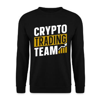 Crypto Trading Team Crypto Trades Trader - Unisex Sweatshirt - black - Front - Alina (178cm) & Michal (187cm)
