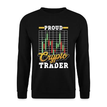 Stolzer Krypto Trader Traden Crypto Trading - Unisex Pullover - Schwarz - Vorne - Alina (178cm) & Michal (187cm)
