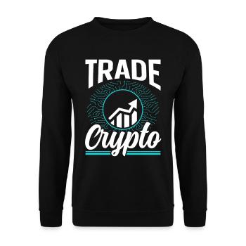 Trade Crypto Trader Trading Crypto Trade - Unisex Sweatshirt - black - Front - Alina (178cm) & Michal (187cm)