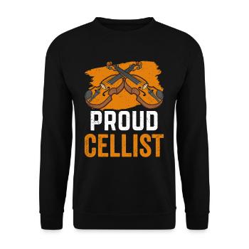 Proud cellist Musician Cello cellist cello - Unisex Sweatshirt - black - Front - Alina (178cm) & Michal (187cm)