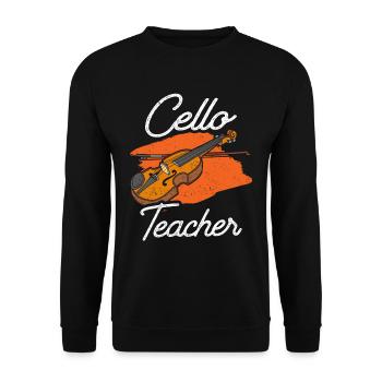Cello Teacher Cello Teacher Cellos Cellist Musician - Unisex Sweatshirt - black - Front - Alina (178cm) & Michal (187cm)