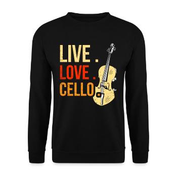 Life Dear Cello Musicien Violoncelliste Violoncelles - Sweat-shirt Unisexe - noir - Devant - Alina (178cm) & Michal (187cm)