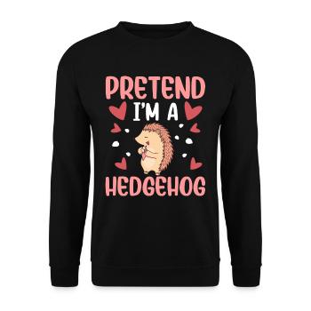Imaginez que je suis un hérisson mignon - Sweat-shirt Unisexe - noir - Devant - Alina (178cm) & Michal (187cm)