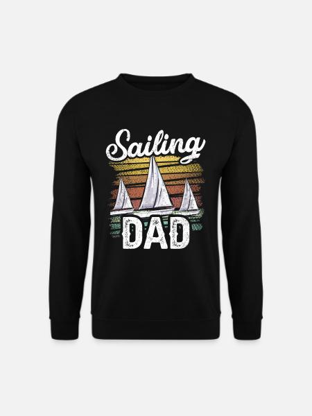 Segelnder Vater Kapitän Segeln Segelboot Segler - Unisex Pullover - Schwarz