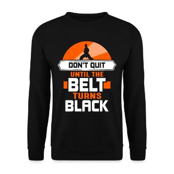 Do not give up until the belt turns black Gur MMA - Unisex Sweatshirt - black - Front - Alina (178cm) & Michal (187cm)