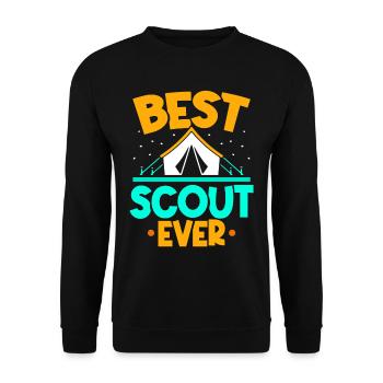 Bester Pfadfinder Überhaupt Sippe Zeltlager - Unisex Pullover - Schwarz - Vorne - Alina (178cm) & Michal (187cm)