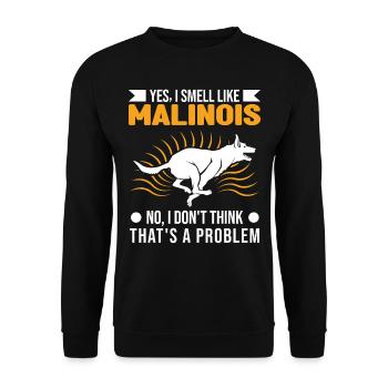 Malinois smell Belgian Shepherd - Unisex Sweatshirt - black - Front - Alina (178cm) & Michal (187cm)