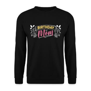 Geburtstag Mama Mami Mutter Party - Unisex Pullover - Schwarz - Vorne - Alina (178cm) & Michal (187cm)