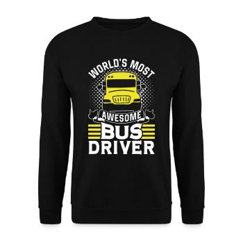 The most ingenious bus driver in the world Bus bus ride - Unisex Sweatshirt - black - Front - Alina (178cm) & Michal (187cm)