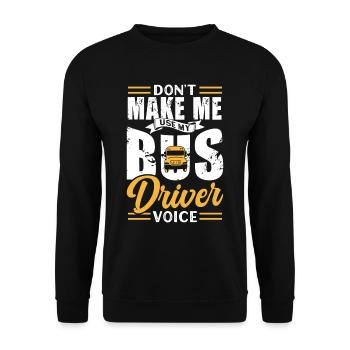 My bus driver voices coach bus travel - Unisex Sweatshirt - black - Front - Alina (178cm) & Michal (187cm)