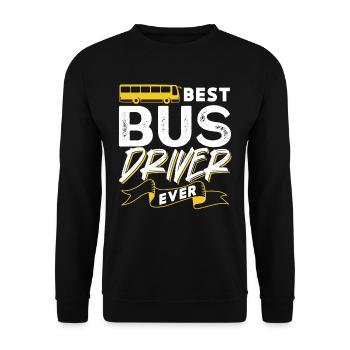 Bester Busfahrer Aller Zeiten Busfahren Reisebus - Unisex Pullover - Schwarz - Vorne - Alina (178cm) & Michal (187cm)
