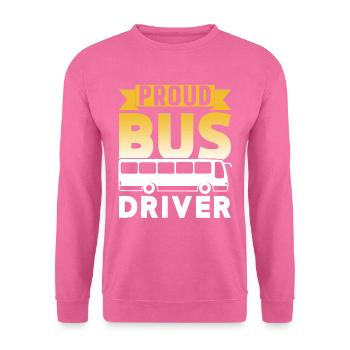 Proud bus driver coach bus driving - Unisex Sweatshirt - pink - Front