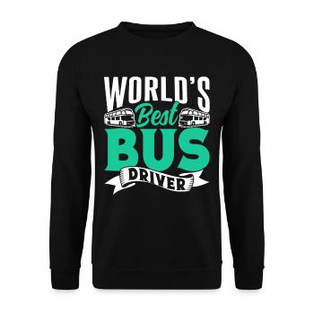 The best bus driver in the world Bus driving Coach - Unisex Sweatshirt - black - Front - Alina (178cm) & Michal (187cm)