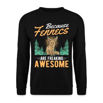 Parce que les Fennecs sont des Fennek impressionnants - Sweat-shirt Unisexe - noir - Devant - Alina (178cm) & Michal (187cm)