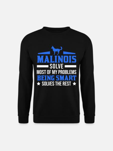 Malinois Geschenk Belgischer Schäferhund - Unisex Pullover - Schwarz