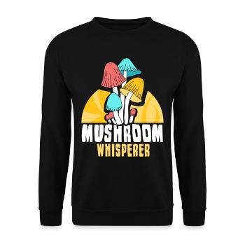 Mushroom Whisperer Mushroom Whisperer Mushroom Picker Mushrooms - Unisex Sweatshirt - black - Front - Alina (178cm) & Michal (187cm)