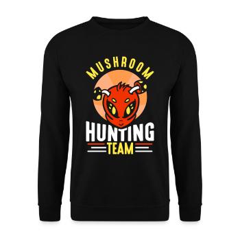 Mushroom pickers Team Mushroom pickers Mushroom pickers - Unisex Sweatshirt - black - Front - Alina (178cm) & Michal (187cm)