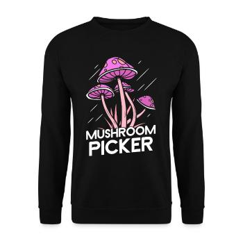 Mushroom pickers Mushroom pickers Mushroom pickers - Unisex Sweatshirt - black - Front - Alina (178cm) & Michal (187cm)