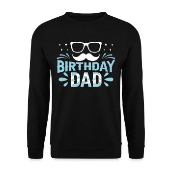 Geburtstag Papa Papi Vater Party - Unisex Pullover - Schwarz - Vorne - Alina (178cm) & Michal (187cm)