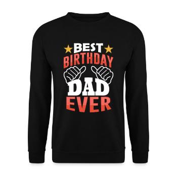 Best Birthday Daddy Party Daddy - Unisex Sweatshirt - black - Front - Alina (178cm) & Michal (187cm)