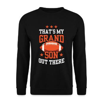 C’est mon petit-fils là-bas football américain - Sweat-shirt Unisexe - noir - Devant - Alina (178cm) & Michal (187cm)