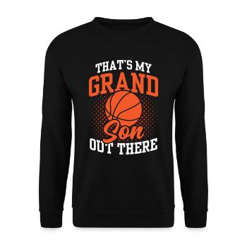 This is my grandson out there playing basketball - Unisex Sweatshirt - black - Front - Alina (178cm) & Michal (187cm)
