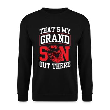 C’est mon petit-fils là-bas football américain - Sweat-shirt Unisexe - noir - Devant - Alina (178cm) & Michal (187cm)