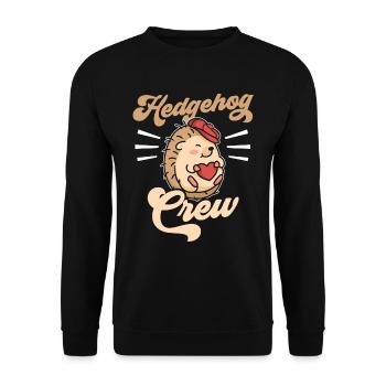 Hérisson équipe Mignons Paroles d’animaux de compagnie - Sweat-shirt Unisexe - noir - Devant - Alina (178cm) & Michal (187cm)