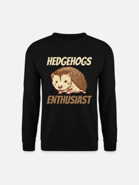 Hérisson Enthousiaste Pet Mignons Dictons - Sweat-shirt Unisexe - noir