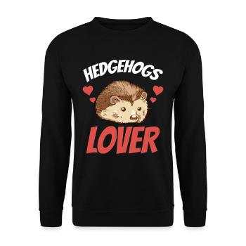 Hérisson amoureux Mignons dictons d’animaux de compagnie - Sweat-shirt Unisexe - noir - Devant - Alina (178cm) & Michal (187cm)