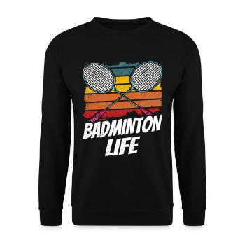 Badminton life Badminton player Badminton player Badminton - Unisex Sweatshirt - black - Front - Alina (178cm) & Michal (187cm)