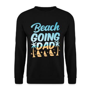 Beach visit Father Beach Beach Beach holiday - Unisex Sweatshirt - black - Front - Alina (178cm) & Michal (187cm)
