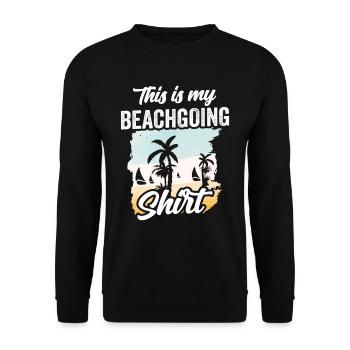 Ceci est ma chemise de plage vacances à la plage - Sweat-shirt Unisexe - noir - Devant - Alina (178cm) & Michal (187cm)