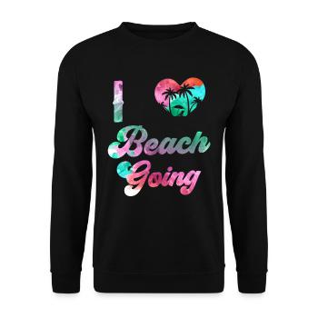 J’adore les vacances à la plage les amateurs de plage plage la plage - Sweat-shirt Unisexe - noir - Devant - Alina (178cm) & Michal (187cm)