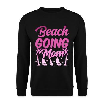 Beach visit mother beach holiday Beach beach - Unisex Sweatshirt - black - Front - Alina (178cm) & Michal (187cm)