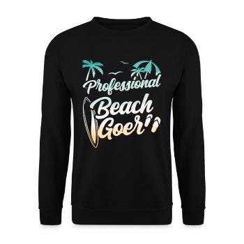 Professional Beach Visitor Holiday Beach Beach - Unisex Sweatshirt - black - Front - Alina (178cm) & Michal (187cm)