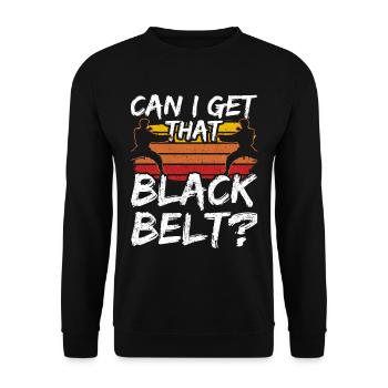Kann Ich Den Schwarzen Gürtel Bekommen MMA Gur - Unisex Pullover - Schwarz - Vorne - Alina (178cm) & Michal (187cm)