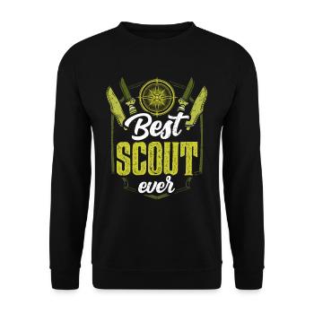 Bester Pfadfinder Überhaupt Zeltlager Sippe - Unisex Pullover - Schwarz - Vorne - Alina (178cm) & Michal (187cm)