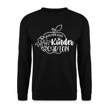 Bienvenue à la maternelle Sweet Children Humour - Sweat-shirt Unisexe - noir - Devant - Alina (178cm) & Michal (187cm)