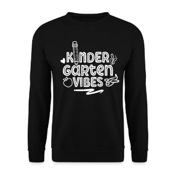Kindergarten Vibes Humour Enfants Doux dictons - Sweat-shirt Unisexe - noir - Devant - Alina (178cm) & Michal (187cm)