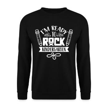 Je suis prêt à bercer les enfants de la maternelle - Sweat-shirt Unisexe - noir - Devant - Alina (178cm) & Michal (187cm)