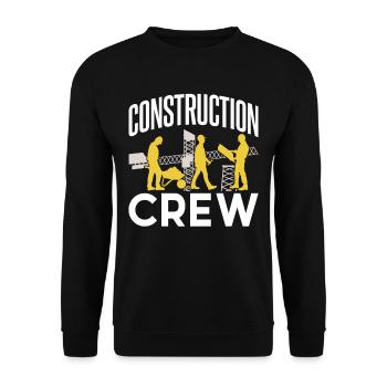 Bautrupp Bauarbeiter Teamwork Bau Baustelle Team - Unisex Pullover - Schwarz - Vorne - Alina (178cm) & Michal (187cm)