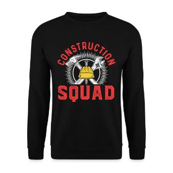 Bautrupp Team Baustelle Teamwork Bauarbeiter Bau - Unisex Pullover - Schwarz - Vorne - Alina (178cm) & Michal (187cm)