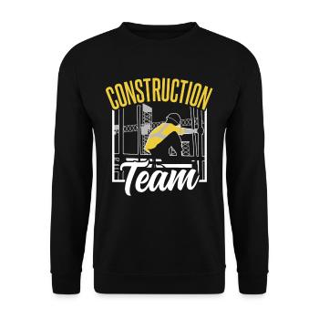 Bau Team Teamwork Baustelle Bauarbeiter - Unisex Pullover - Schwarz - Vorne - Alina (178cm) & Michal (187cm)