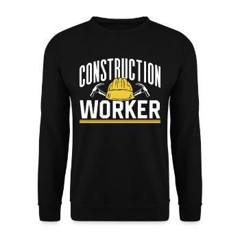 Travailleurs de la construction Travail d’équipe Construction de chantier - Sweat-shirt Unisexe - noir - Devant - Alina (178cm) & Michal (187cm)