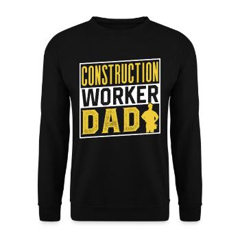 Bauarbeiter Vater Teamwork Baustelle Bau Team - Unisex Pullover - Schwarz - Vorne - Alina (178cm) & Michal (187cm)
