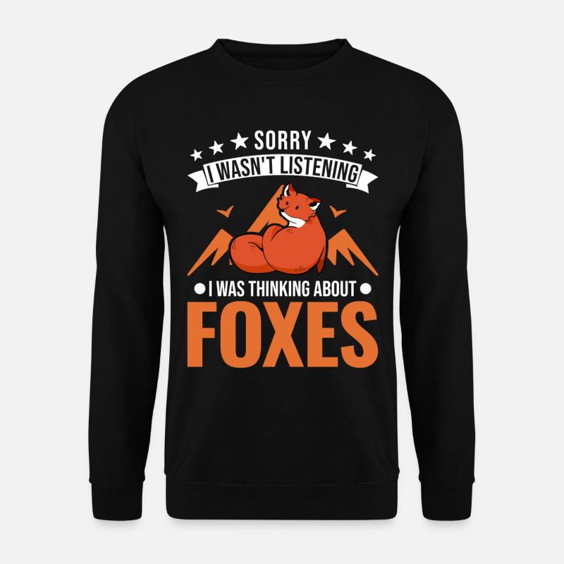 Fuchs Geschenk Rotfuchs - Unisex Pullover - Schwarz